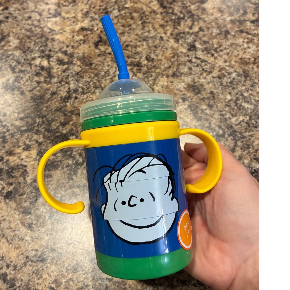 Peanuts Snoopy Charlie Brown Puzzle Cup Sippy Cup w/ Straw BPA Free Target 2015